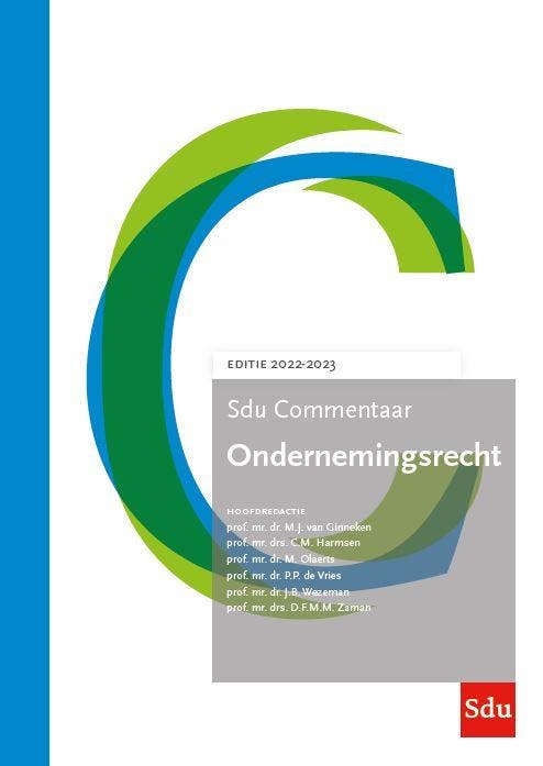 Sdu Commentaar Ondernemingsrecht / 2022-2023 / SDU, Livres, Science, Envoi
