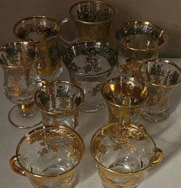 antica cristalleria italiana - Koffieservies (10) -