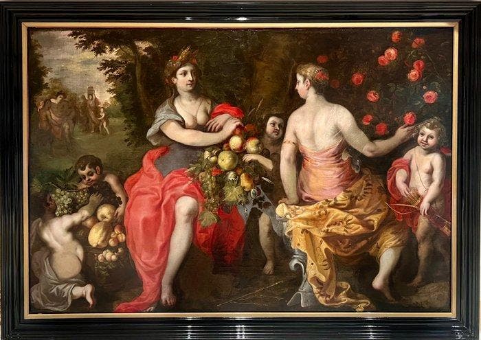 Hendrick Van Balen II (attr.) - Venus and Ceres, allegory of, Antiek en Kunst, Kunst | Schilderijen | Klassiek