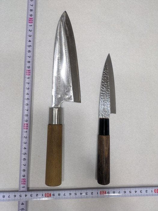 Keukenmes - Staal, Hout - Japan - Traditionele Japanse, Antiek en Kunst, Antiek | Keukengerei