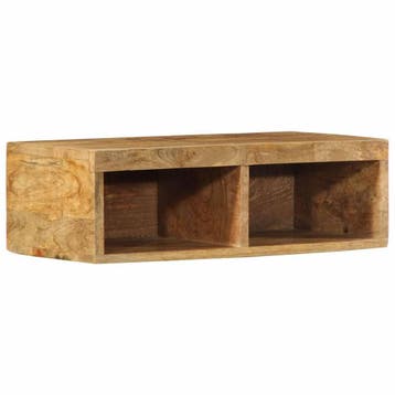 vidaXL Tv-meubel wandmontage 60x30x19 cm massief ruw, Huis en Inrichting, Woonaccessoires | Cd- en Dvd-rekken, Verzenden, Nieuw