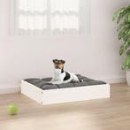 vidaXL Hondenmand 51,5x44x9 cm massief grenenhout wit, Verzenden