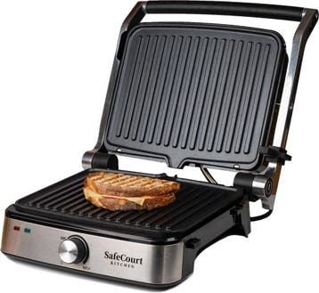 2dekans | Safecourt Kitchen Contactgrill - CG200 - Compact -, Ophalen of Verzenden