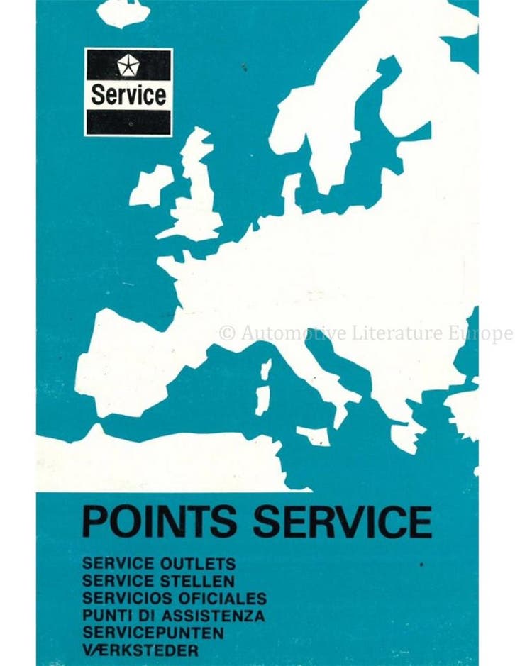 1977 CHRYSLER FRANKRIJK SERVICE DEALERS EUROPA HANDBOEK, Autos : Divers, Modes d'emploi & Notices d'utilisation
