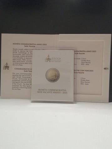 Vatican. 2 Euro 2025 Sede Vacante (Sans prix de réserve)