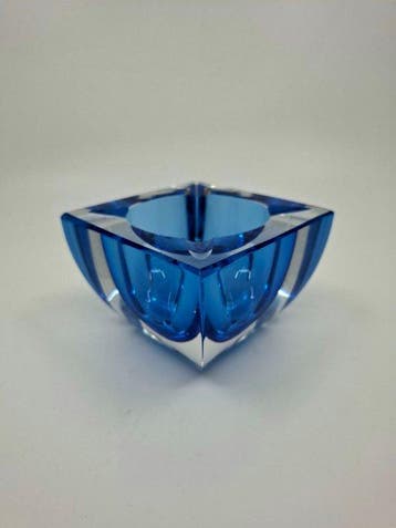 Val Saint Lambert - René Delvenne - Cendrier - Verre - Signé