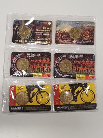België. 2 1/2 Euro 2018/2025 (29 coincards)