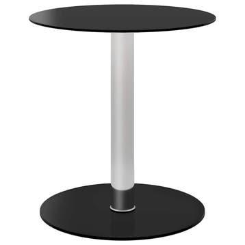 vidaXL Salontafel 40 cm gehard glas zwart, Verzenden, Nieuw