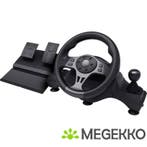 Trust GXT 289 Movi Zwart USB Stuur + Pedalen, Games en Spelcomputers, Verzenden, Nieuw