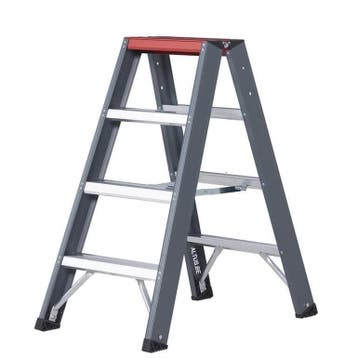 Altrex Dubbele trapladder Falco 2×4 treden, Doe-het-zelf en Bouw, Ladders en Trappen, Ophalen of Verzenden, Nieuw, Trap, Minder dan 2 meter