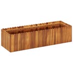 vidaXL Plantenbak verhoogd 100x30x25 cm massief acaciahout, Verzenden, Nieuw