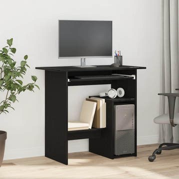 vidaXL Bureau 80x45x74 cm spaanplaat zwart eikenkleurig, Verzenden