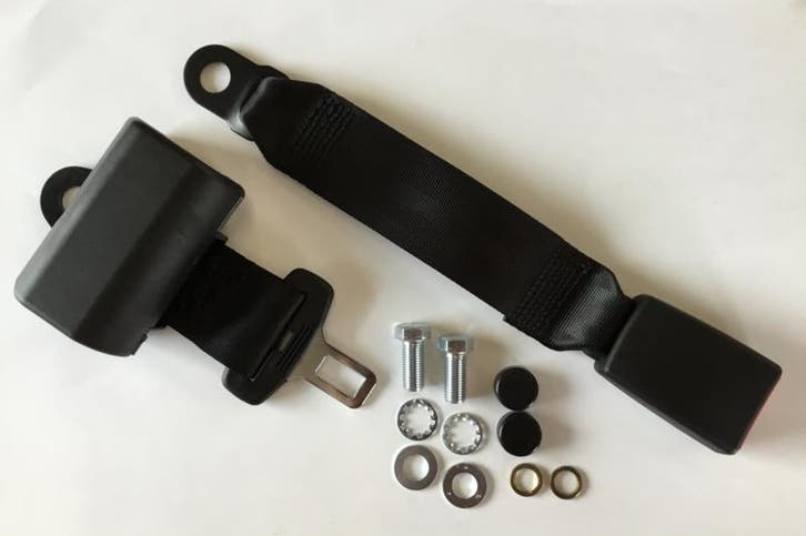 2-Point Lap Retractable Seat Belt  Black, Autos : Pièces & Accessoires, Batteries & Accessoires, Enlèvement ou Envoi