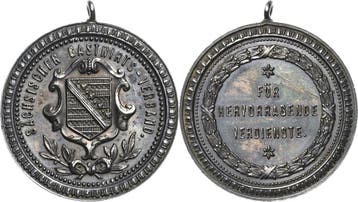 Zilver medaille ohne Jahr Sachsen-medaille, Verzenden, België
