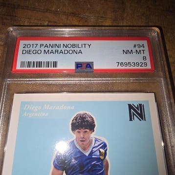 2017 Panini Nobility Diego Maradona #94 Graded card - PSA 8
