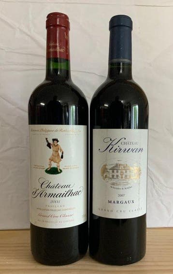2005 Chateau d‘Armalhac & 2007 Chateau Kirwan - Bordeaux,, Verzamelen, Wijnen, Nieuw