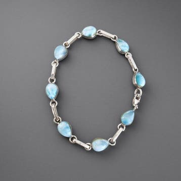 Elegante Larimar uit de Caraïben. Natuurlijke onbehandelde