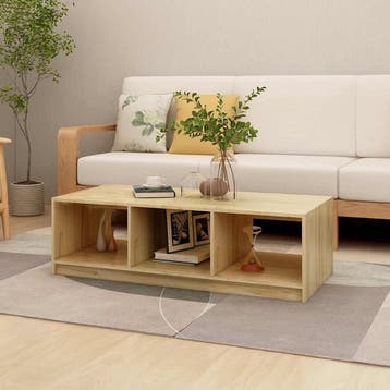 vidaXL Salontafel 110x50x34 cm massief vurenhout, Maison & Meubles, Verzenden