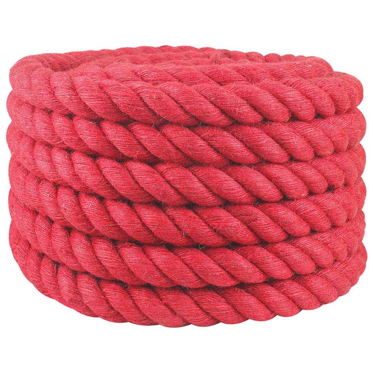 vidaXL Jute Touw Rood 100% Tossa jute, Doe-het-zelf en Bouw, IJzerwaren en Bevestigingsmiddelen, Nieuw, Verzenden