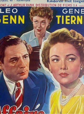 Gene Tierney - Personal Affair, original belgium poster -, Nieuw
