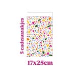 5x Cadeauzakje Terrazzo  Color - 17x25cm (Per 5 stuks), Ophalen of Verzenden, Nieuw, Cadeauzakje