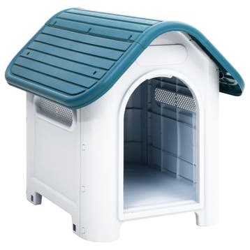 vidaXL Hondenhok 59x75x66 cm polypropeen blauw, Verzenden