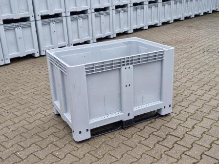 Klein grijze palletboxen 1.20 x 80 x 79 met deksel (Tonnen), Jardin & Terrasse, Barils de pluie, Enlèvement