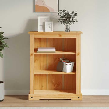 vidaXL Boekenkast grenenhout met 3 planken Corona-stijl, Verzenden, Nieuw