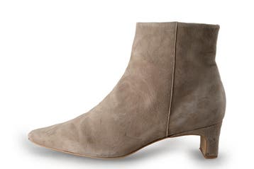 Manfield Enkellaarzen in maat 40 Beige, Kleding | Dames, Verzenden, Beige, Lage of Enkellaarzen, Zo goed als nieuw