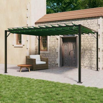 vidaXL Gazebo met louvrezend dak 3 x 4 x 2,14 m Groen, Verzenden