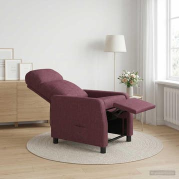 vidaXL Recliner Paars Stof, Huis en Inrichting, Verzenden, Nieuw
