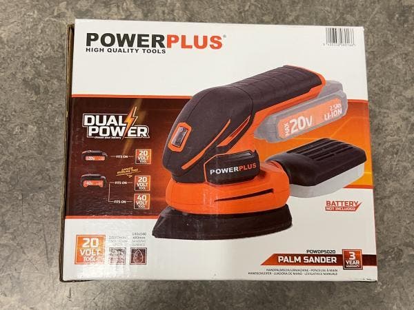Veiling - Powerplus handpalmschuurmachine body DualPower, Doe-het-zelf en Bouw, Gereedschap | Schuurmachines, Gebruikt