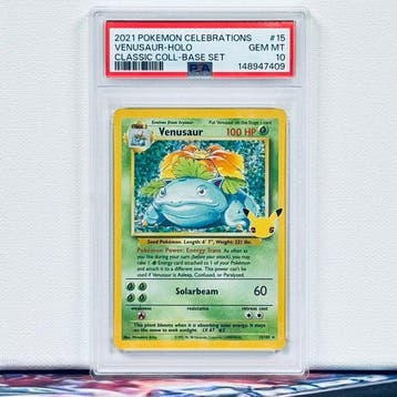 Pokémon Graded card - VENUSAUR-HOLO #15 - Pokémon - PSA 10, Nieuw