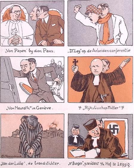 De verschillende gezichten van Hitler op spotprent (Lithos), Antiquités & Art, Art | Lithographies & Sérigraphies, Envoi