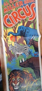 unknown - Vintage Circus poster - kelly and millier bros -