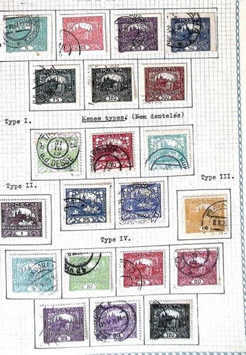 Tchécoslovaquie 1919/1950 - Collection sur feuilles d’album