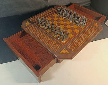 Schaakspel - Reconquista de Granada - Brons, Hout