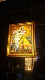 100% natuurlijk - Barnsteen - Baltic Amber mosaic - Klimt