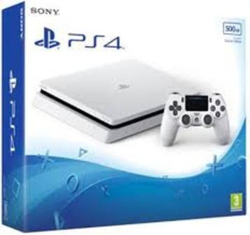 Playstation 4 Slim 500GB Glacier White + V2 Controller in..., Ophalen of Verzenden