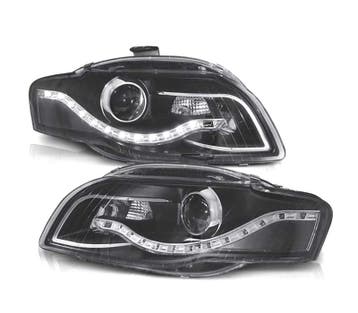 PHARE AUDI A4 B7 04-08 DAYLIGHT DRL FOND NOIR, Autos : Pièces & Accessoires, Verzenden