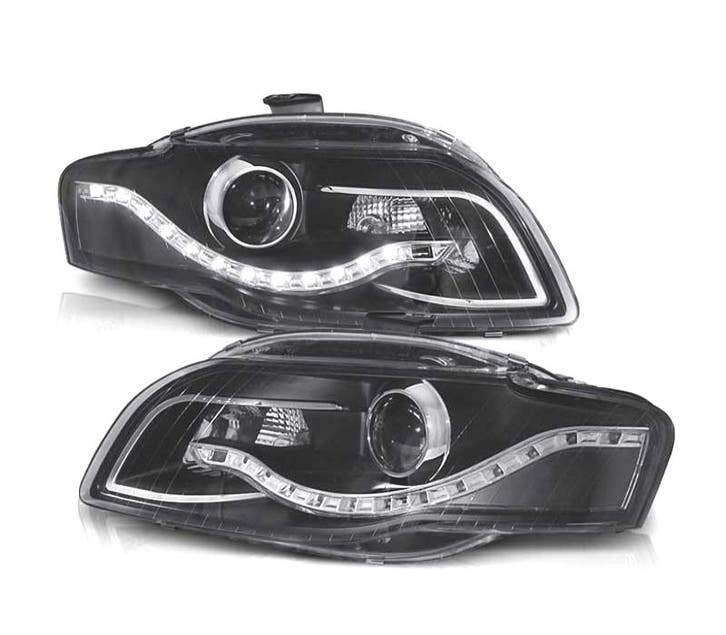 PHARE AUDI A4 B7 04-08 DAYLIGHT DRL FOND NOIR, Autos : Pièces & Accessoires, Éclairage, Envoi