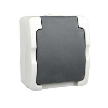 NVoltz Wandcontactdoos 1-voudig Spatwaterdicht IP44 Randaard, Verzenden