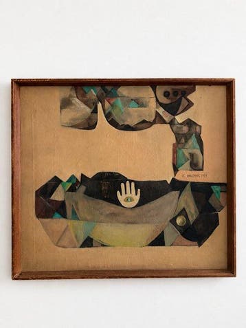 Kadhim Haider (1932-1985) - Abstract style, Antiek en Kunst, Kunst | Schilderijen | Modern