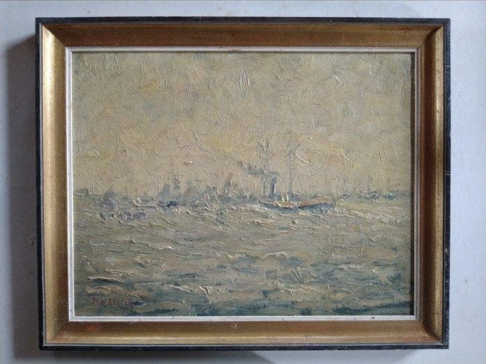 Jos Van Den Abeele (1912-1991) - Marine, Antiek en Kunst, Kunst | Schilderijen | Klassiek
