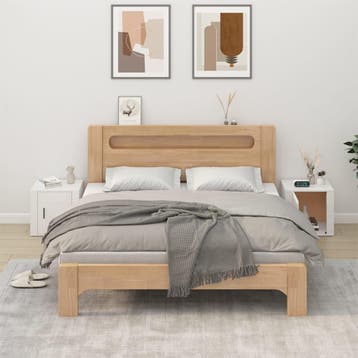 vidaXL Nachtkastjes 2 st 50x39x47 cm hoogglans wit, Verzenden