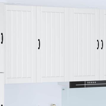 vidaXL Wandkast LUCCA Wit 50 x 31 x 100 cm Bewerkt hout, Verzenden