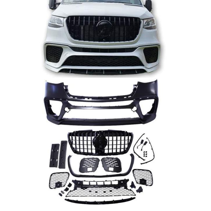 Voorbumper voor mercedes sprinter w907 2019+ zwarte grill, Autos : Pièces & Accessoires, Carrosserie & Tôlerie