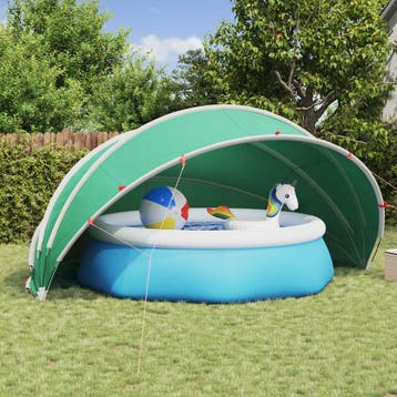 vidaXL Zwembadkoepel 500 x 500 x 236 cm 185T polyester met, Tuin en Terras, Verzenden, Nieuw