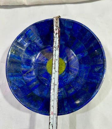 200 mm Lapis Lazuli Kom Gepolijste - Hoogte: 200 mm- 865 g -