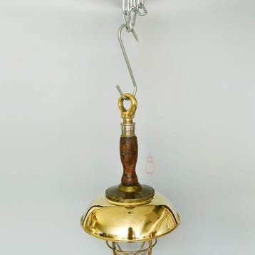 Lampe murale - Laiton, Verre - Lampe à cage industrielle